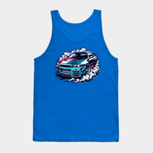 Skyline R34 Neon Color Tank Top